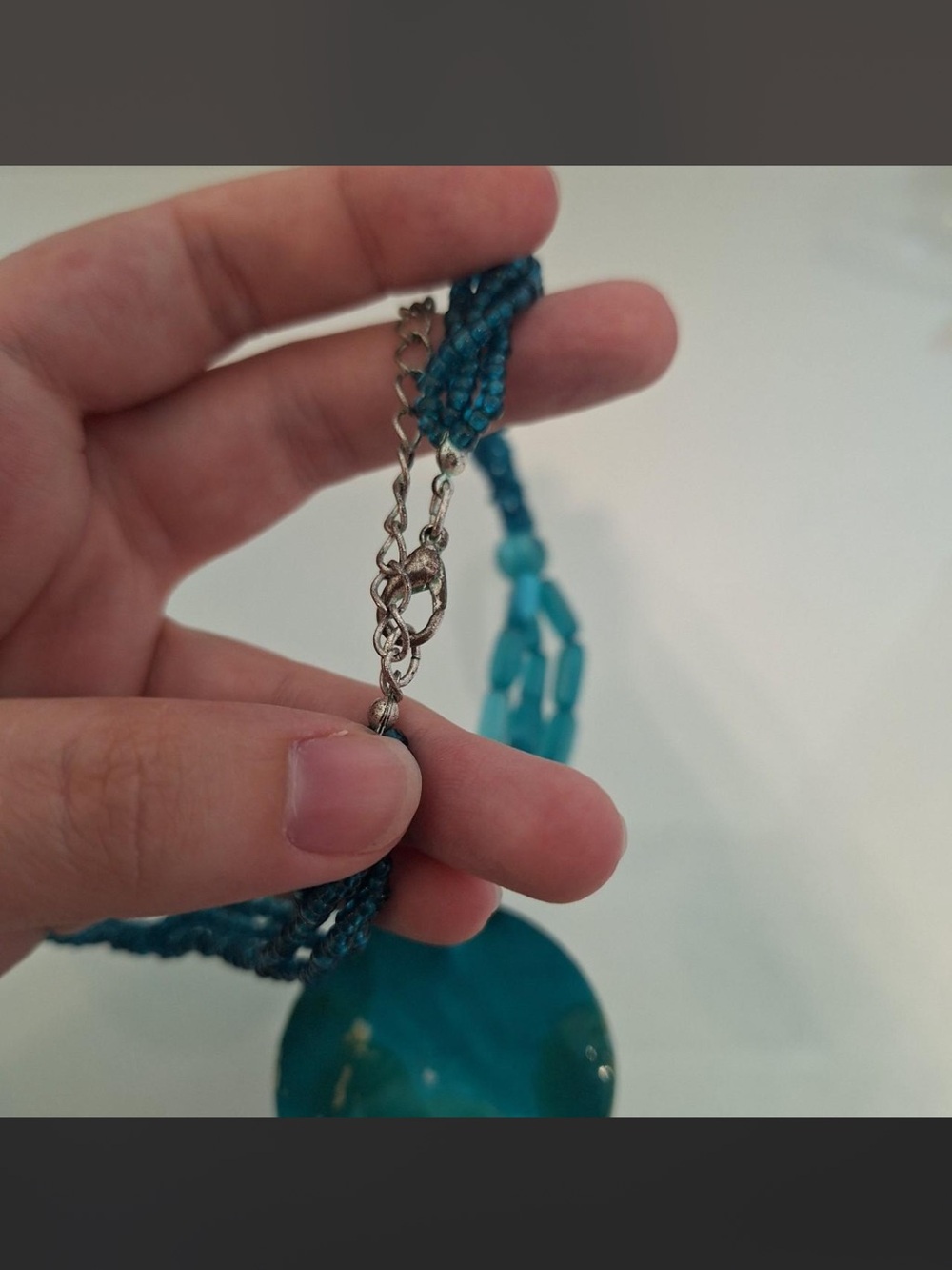 Blue Shell Necklace - Picture 6 of 6